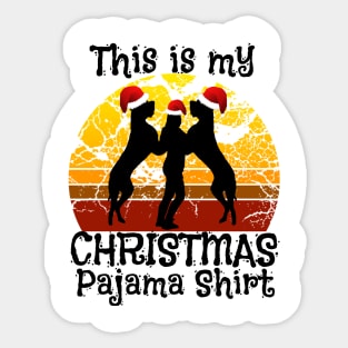 This Is My Christmas Pajama Funny Great Dane Xmas Holiday Sticker